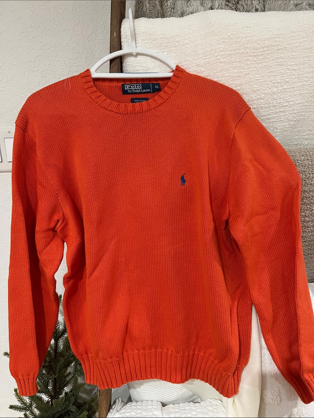 Polo by Ralph Lauren Orange Crewneck Sweater XL - Excellent Condition
